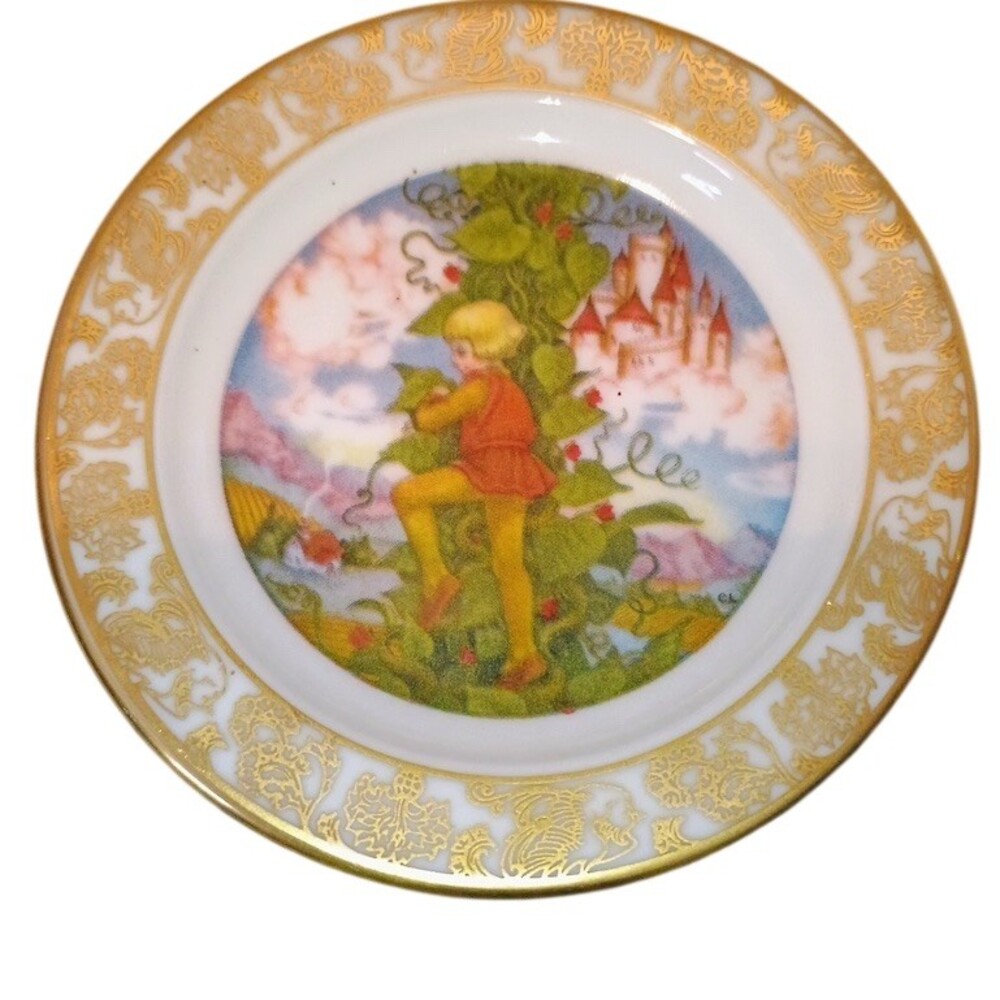 Franklin Porcelain Jack and the Beanstalk Mini Collector Plate